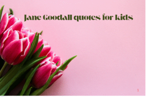 Jane Goodall quotes for kids