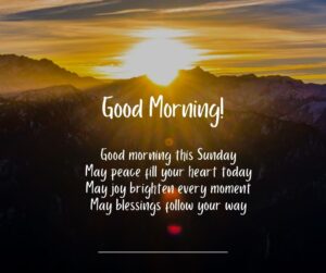 Beautiful Sunday Morning Blessings