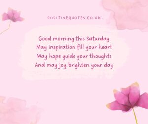 Inspirational Saturday Blessings
